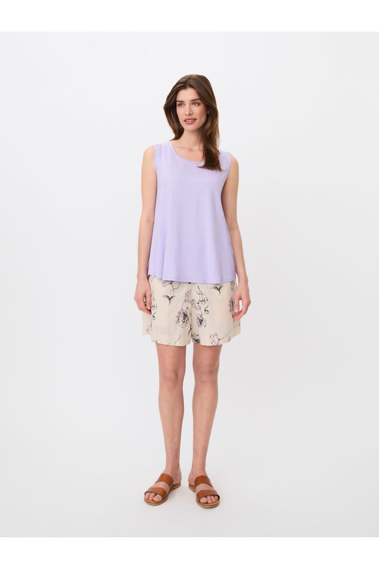 Mapeyora Crinkle Cotton Floral Shorts, Alternate, color, Lavender