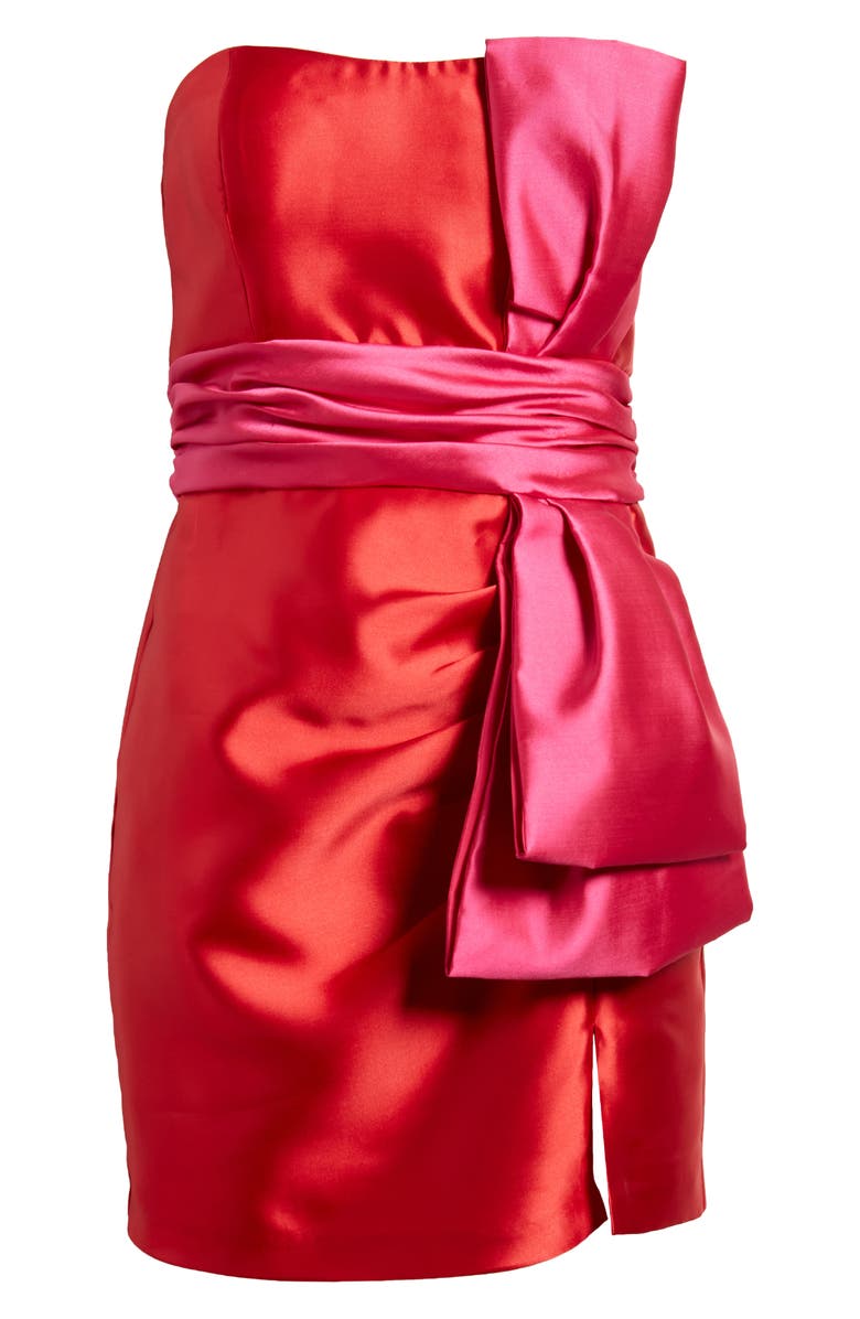 Hutch Narcisa Bow Detail Strapless Minidress, Alternate, color, 