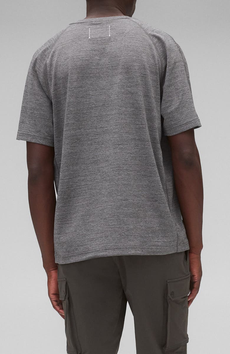 Reigning Champ Solotex<sup>®</sup> Mesh Tiebreak Performance T-Shirt, Alternate, color, Heather Carbon