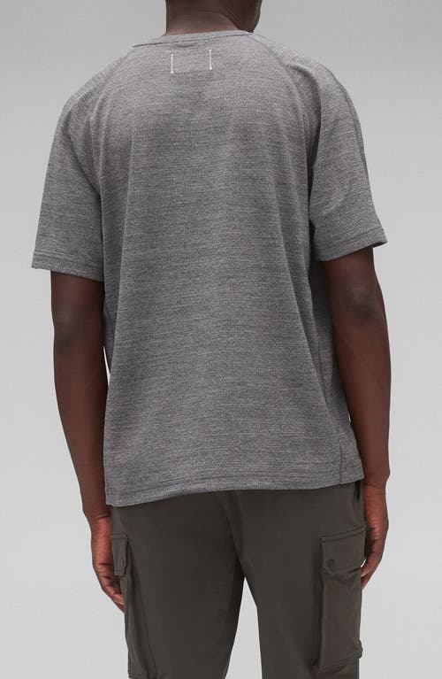 Reigning Champ Solotex® Mesh Tiebreak Performance T-shirt In Heather Carbon