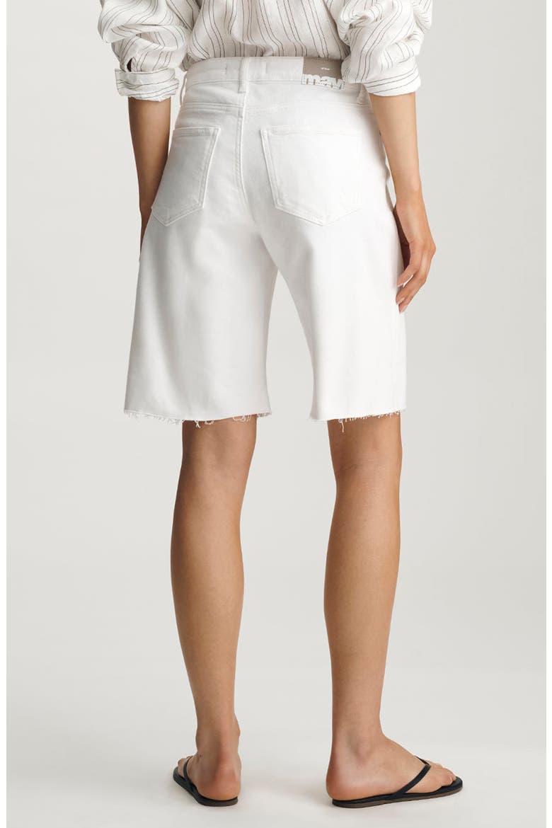 Erika Cutoff Denim Bermuda Shorts, Alternate, color, OFF WHITE CLASSIC BLUE
