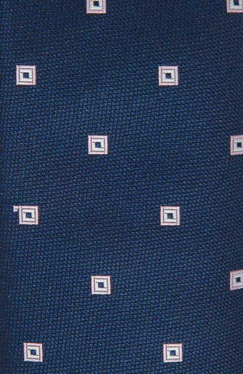 Hugo Boss Boss Geometric Jacquard Tie In Blue
