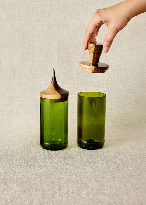 Wooden Topped Apothecary Jar
