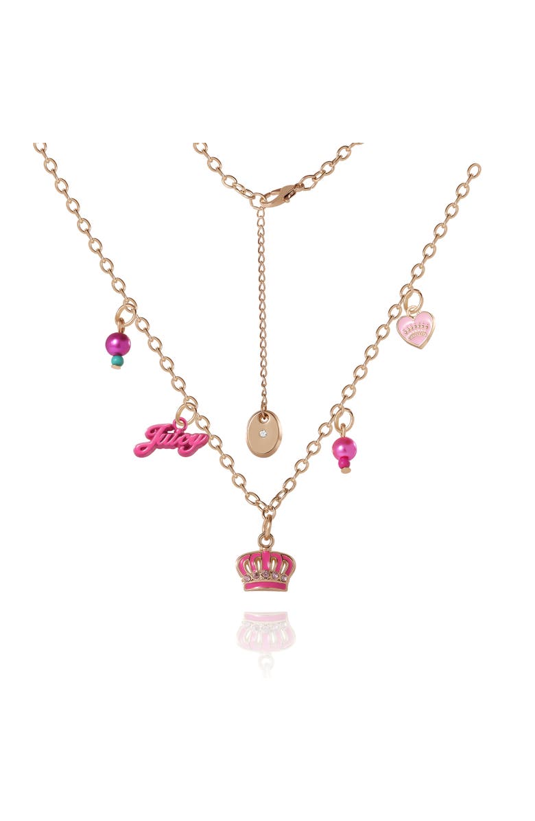 Juicy Couture Kids Crown "Juicy" Charm Necklace, Alternate, color,