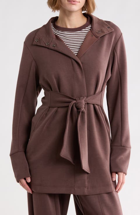 Softlite Funnel Neck Belted Cardigan