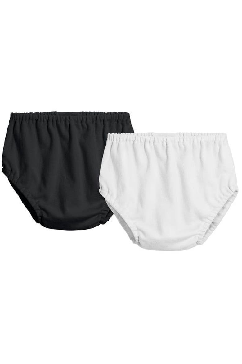 Baby Unisex 100% Soft Cotton Diaper Cover 2-Pack, Main, color, Black/White