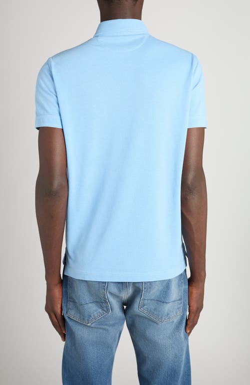 Tom Ford Lyocell & Cotton Piqué Polo In Blue