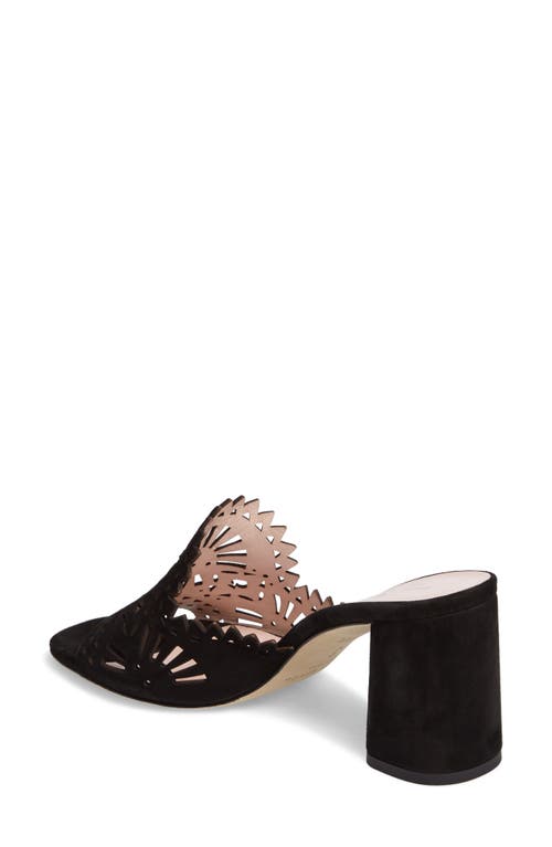 Kate Spade New York Delgado Suede Cutout High Heel Slide Sandals In Black