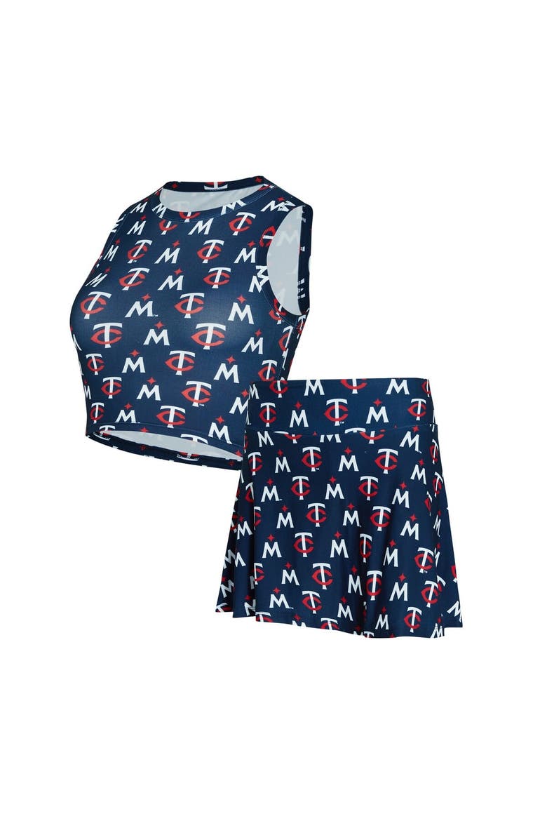 Women's Concepts Sport  Navy Minnesota Twins Knit Tank Top & Skort Set, Alternate, color, Navy