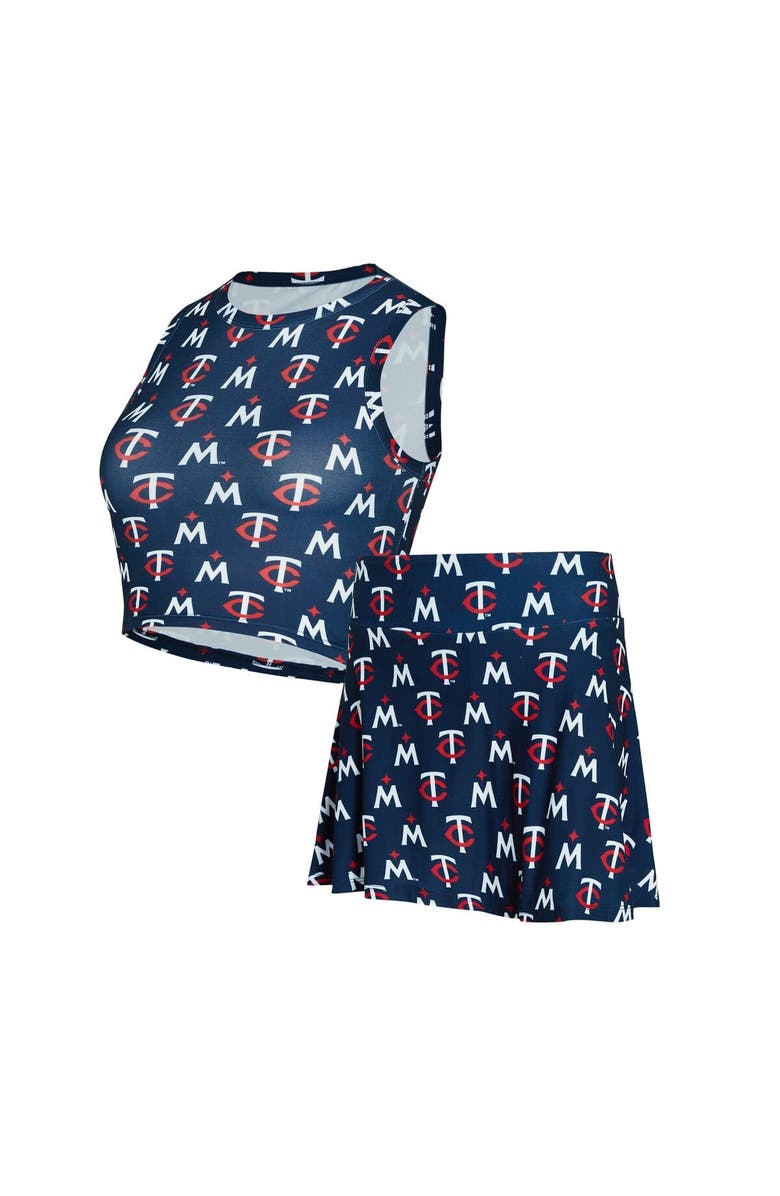 CONCEPTS SPORT Women's Concepts Sport Navy Minnesota Twins Knit Tank Top & Skort Set, Alternate, color, Navy
