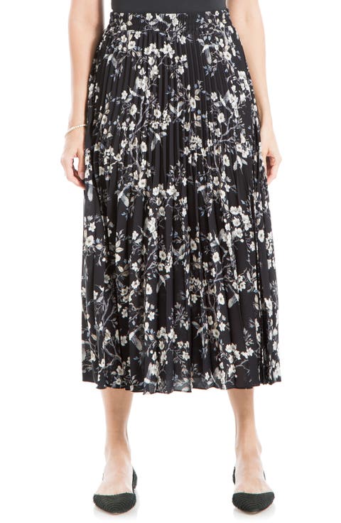 Graduated Pleat Knee-Length Midi Skirt