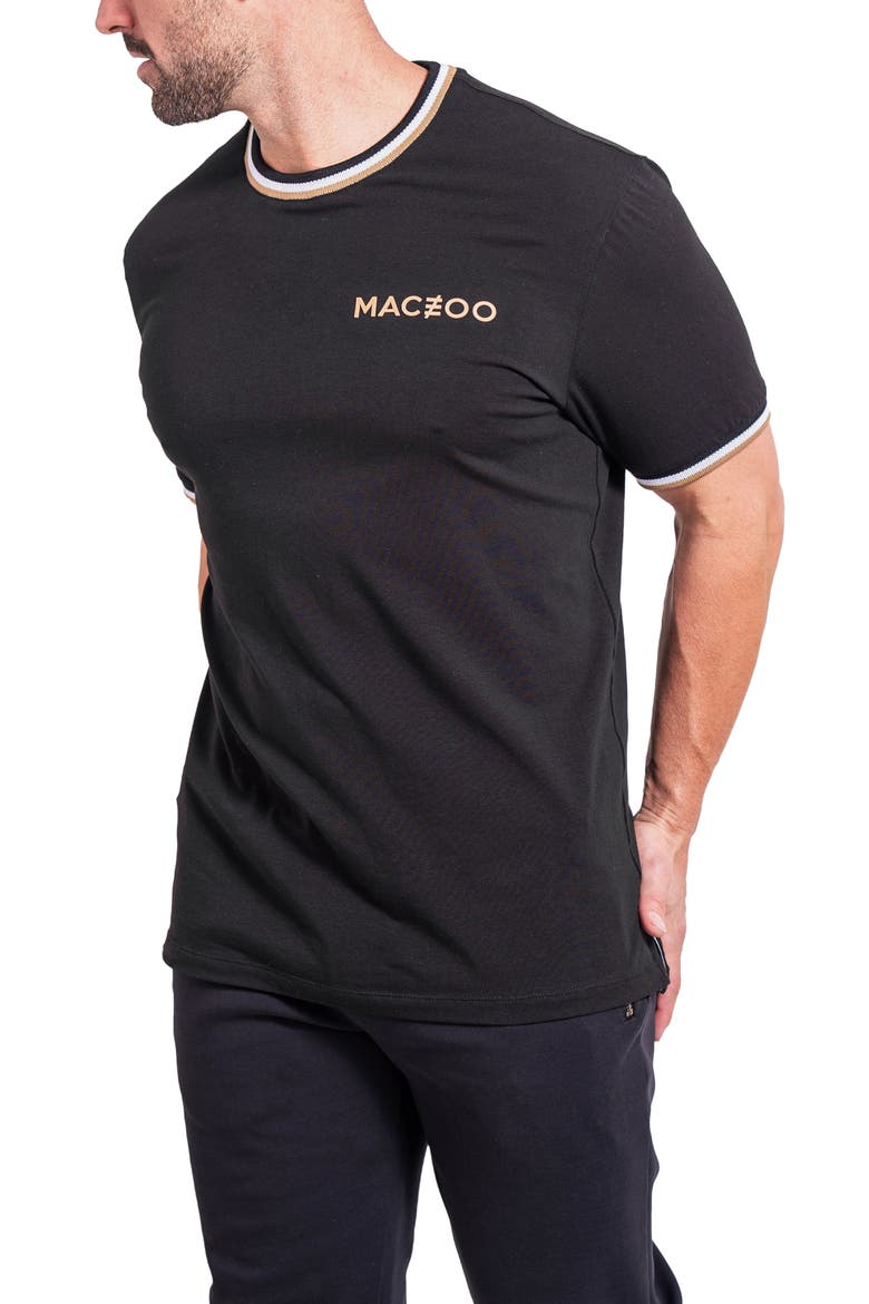 Elegantcrew Black Tipped Logo Graphic T-Shirt, Alternate, color, BLACK