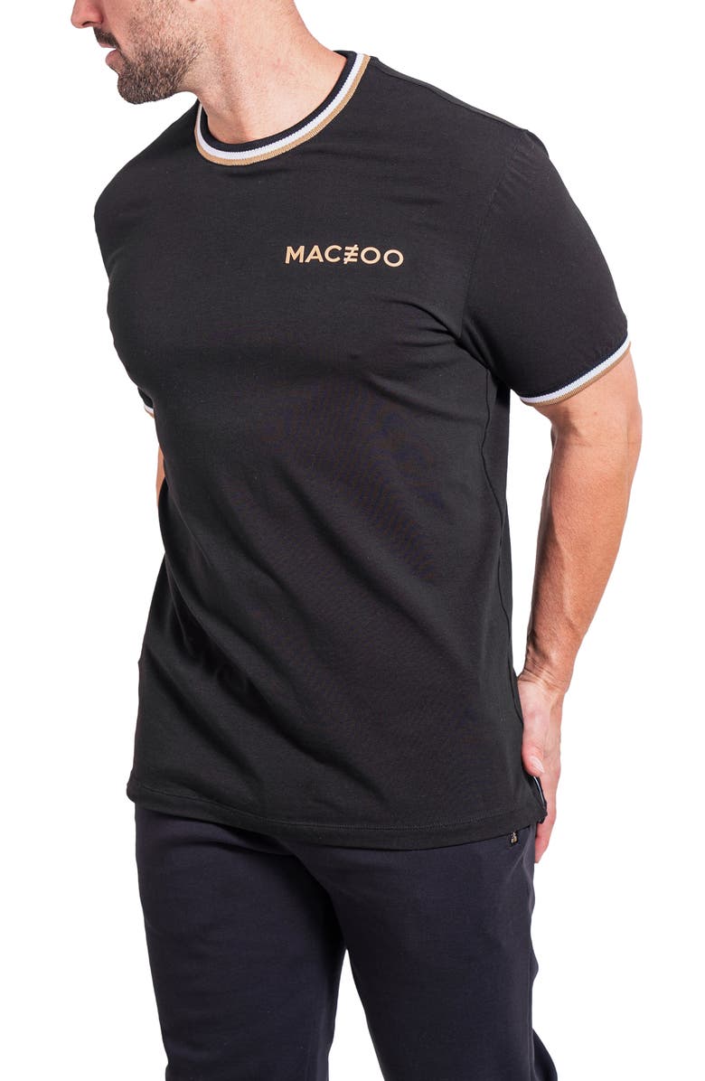 Maceoo Elegantcrew Black Tipped Logo Graphic T-Shirt, Alternate, color, Black