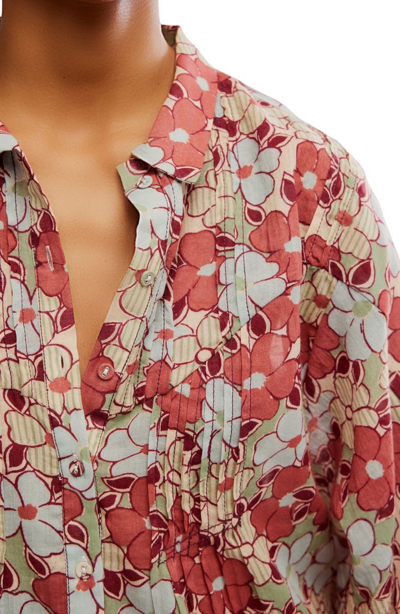 Free People Sienna Button-Up Shirt & Skort Set, Alternate, color, Stone Combo