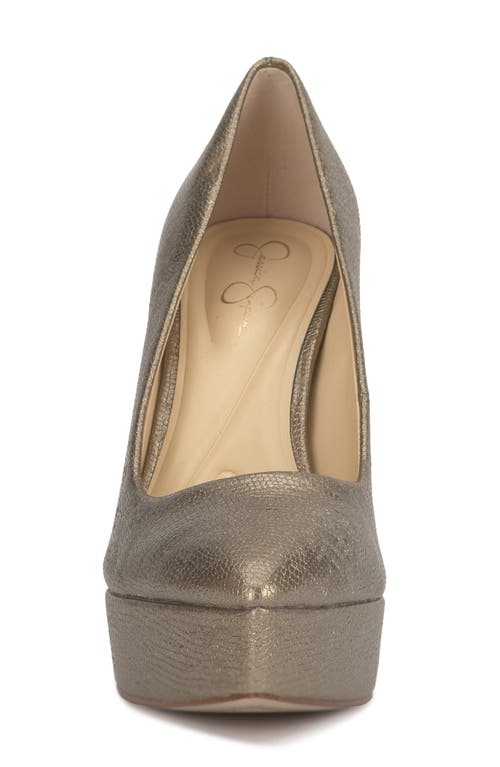 Jessica Simpson Sinelia Pointed Toe Platform Pump In Gold
