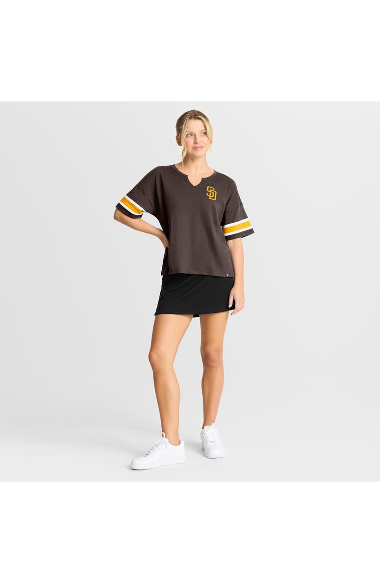 FANATICS Women's Fanatics Brown San Diego Padres Curl Route T-Shirt, Alternate, color, Brown