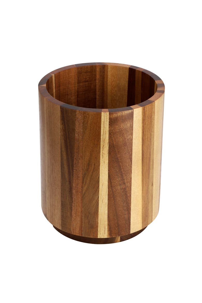 Acacia Wood 360 Rotating Utensil Holder, Alternate, color, Acacia