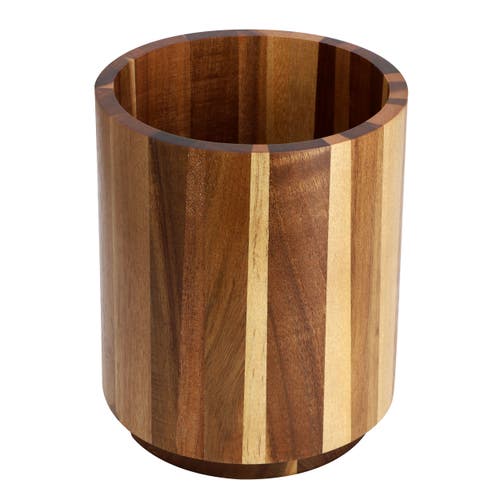 Megachef Acacia Wood 360 Rotating Utensil Holder In Brown