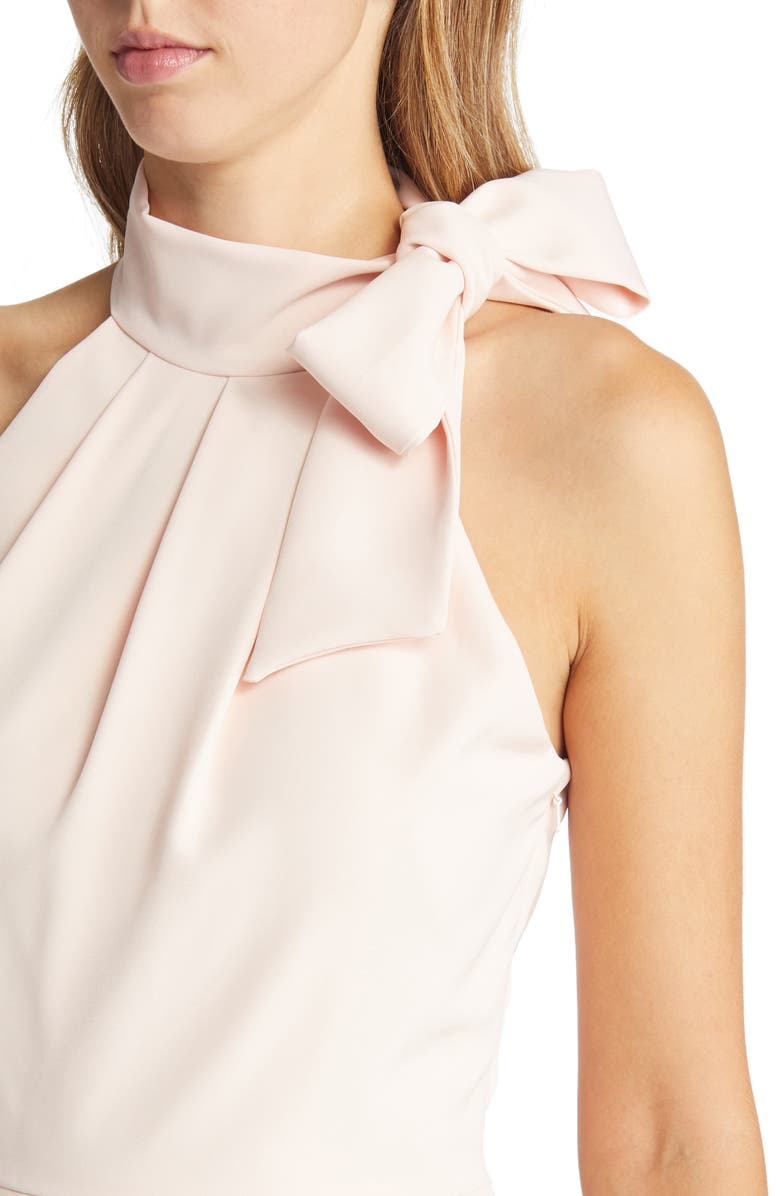 Black Halo Audrey Sleeveless Tie Neck Dress, Alternate, color, Sweet Blush