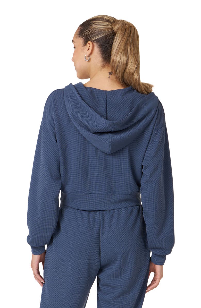 Rebody Active Retreat Waffle Zip Up Jacket, Alternate, color, Navy