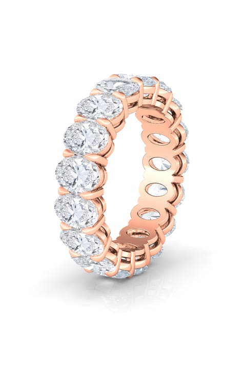 Oval Cut Lab Created Diamond Eternity Band