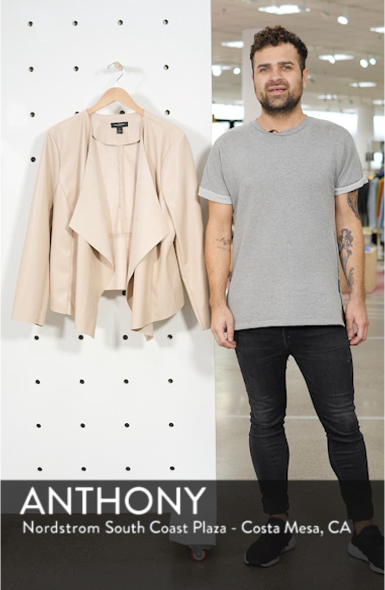 Drape Faux Leather Jacket, sales video thumbnail