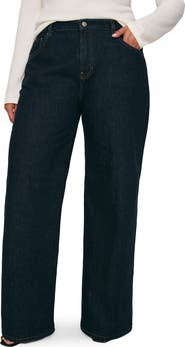 Reformation Cary Studded High Waist Slouchy Wide Leg Jeans