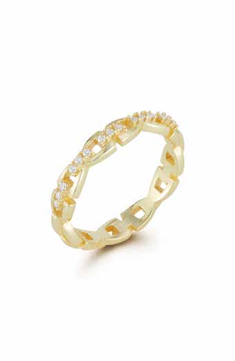 Cubic Zirconia Link Ring
