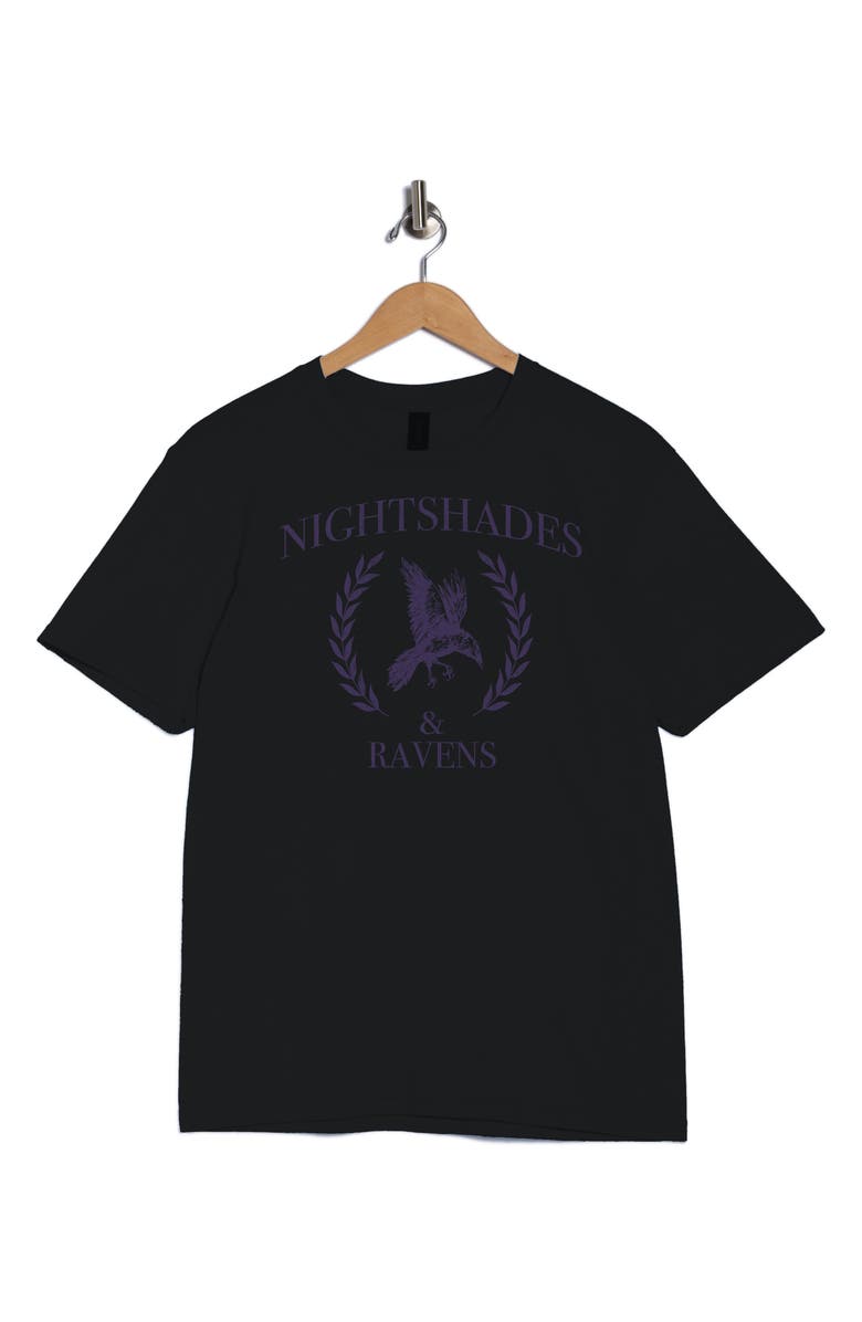Monster Digital Wednesday Nightshades & Ravens Graphic T-Shirt, Alternate, color, Black
