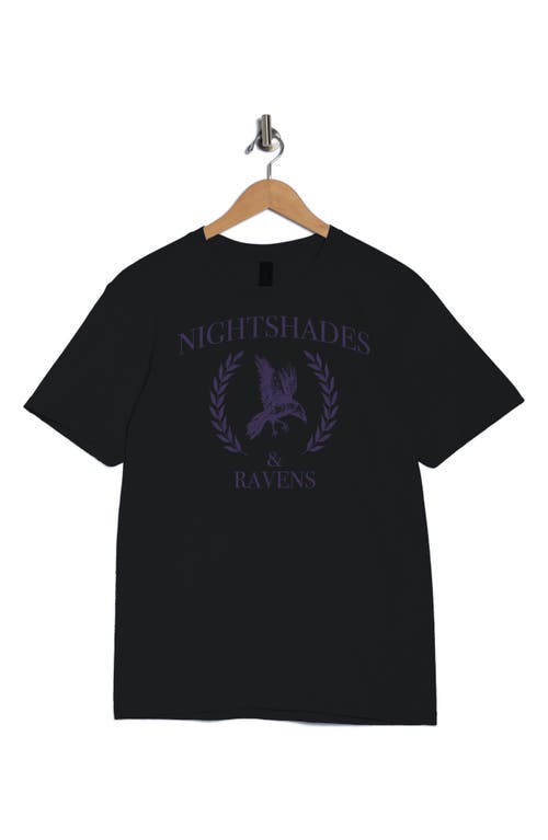 Monster Digital Wednesday Nightshades & Ravens Graphic T-shirt In Black