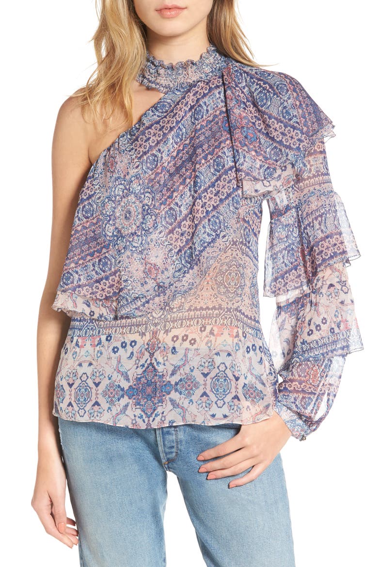 Ophelia Silk Blouse, Main, color, CHAMBERS
