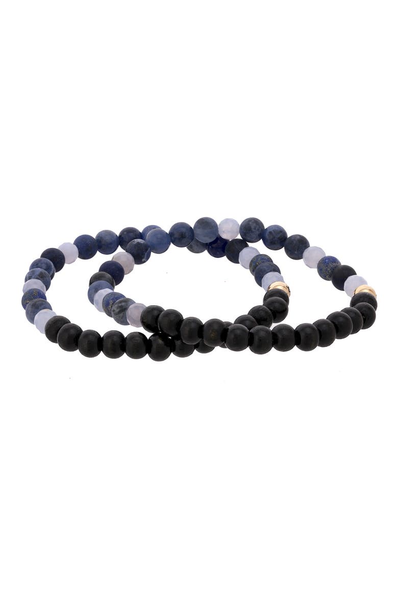 Men's N12 Express & Communicate Set of 2 Healer's Bracelets, Alternate, color, BLACK