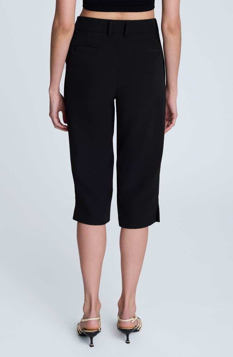 Kenneth Cole Twill Pedal Pusher Pants, Alternate, color, Black