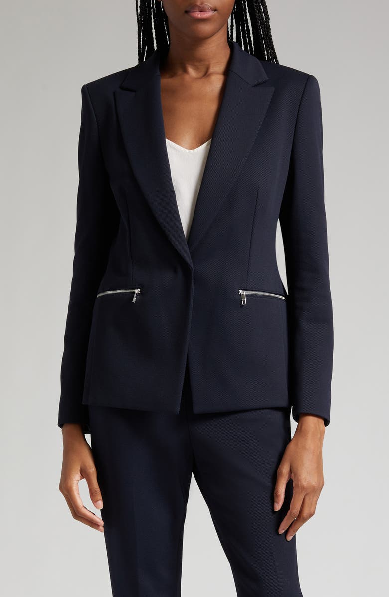 BOSS Jeneta Twill Blazer, Main, color,