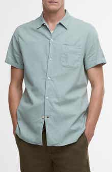 Barbour Nelson Garment Dye Cotton & Linen Camp Shirt