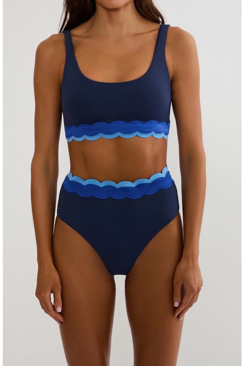Marin Scallop Trim Sports Bra, Alternate, color, BLUEBELL COLORBLOCK