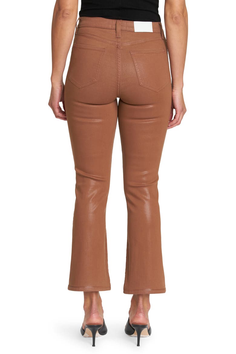 Lennon High Waist Ankle Bootcut Jeans, Alternate, color, COATED COGNAC