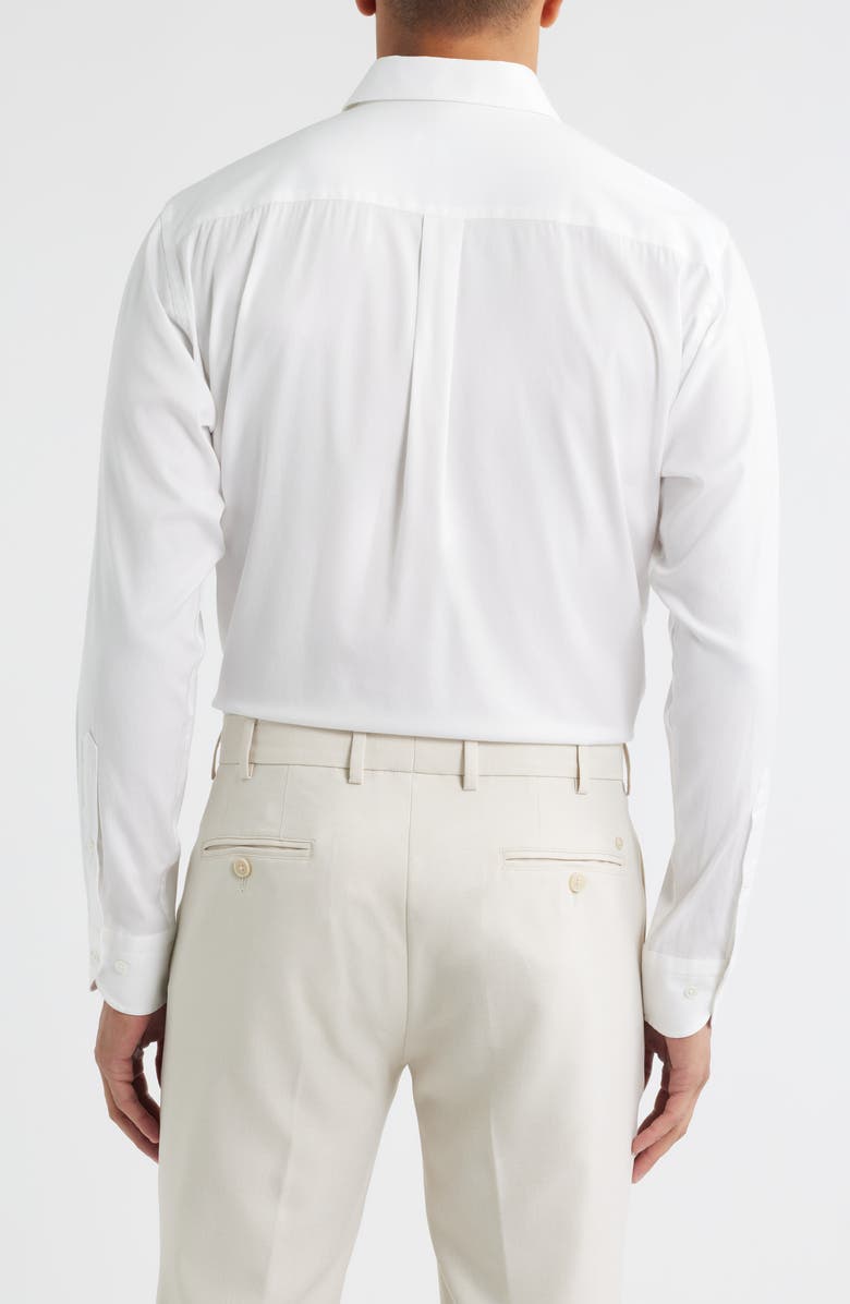 Peter Millar Campbell Solid Stretch Cotton & Modal Blend Button-Down Shirt, Alternate, color, White