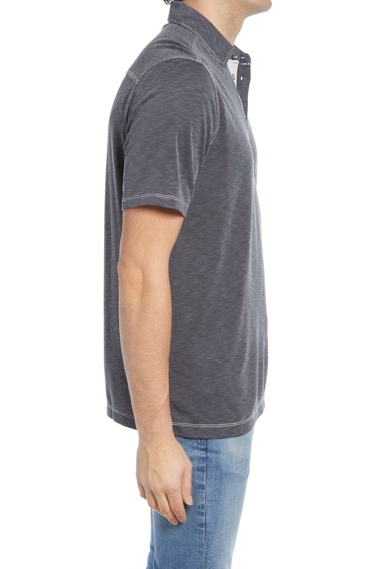 Vintage Slub Jersey Polo, Alternate, color, CHARCOAL
