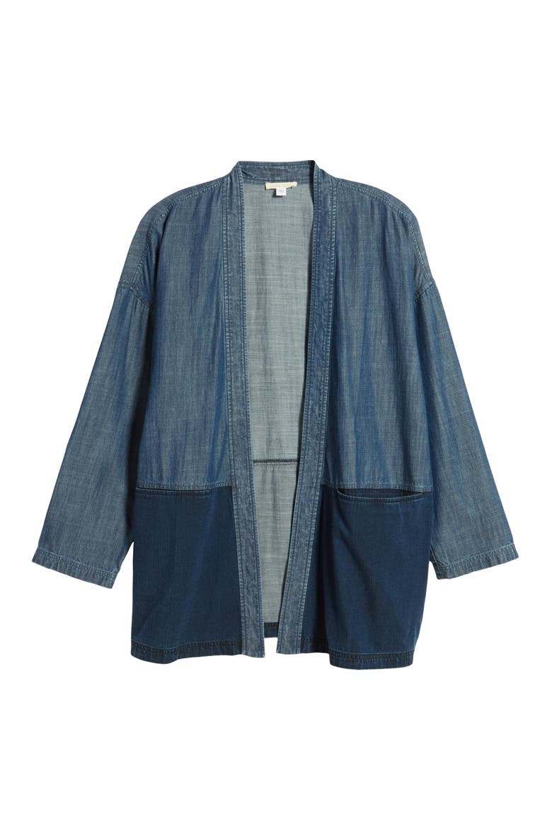 Denim Kimono Jacket, Alternate, color, MIDNIGHT