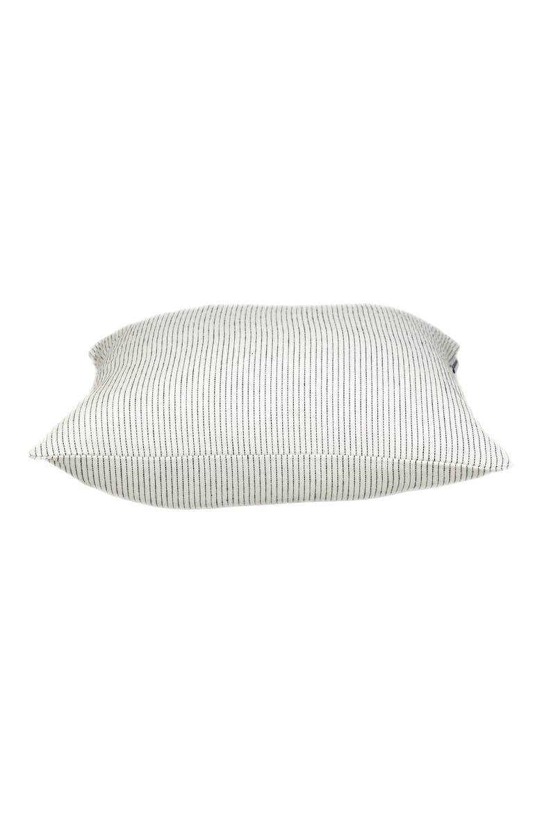 Stripe Textured Cotton Pillow, Alternate, color, WHITE