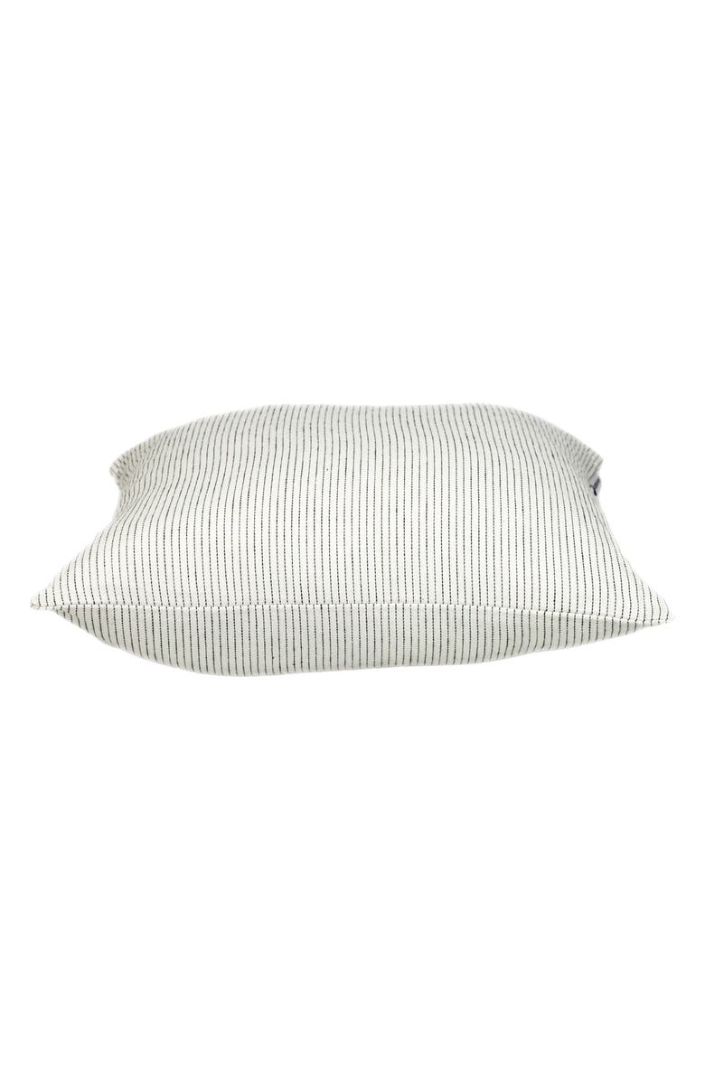 PARKLAND COLLECTION Stripe Textured Cotton Pillow, Alternate, color, White