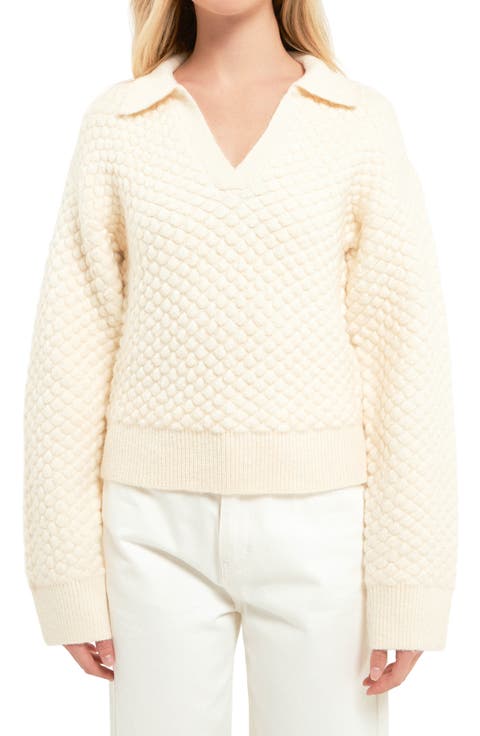 Textured V-Neck Sweater