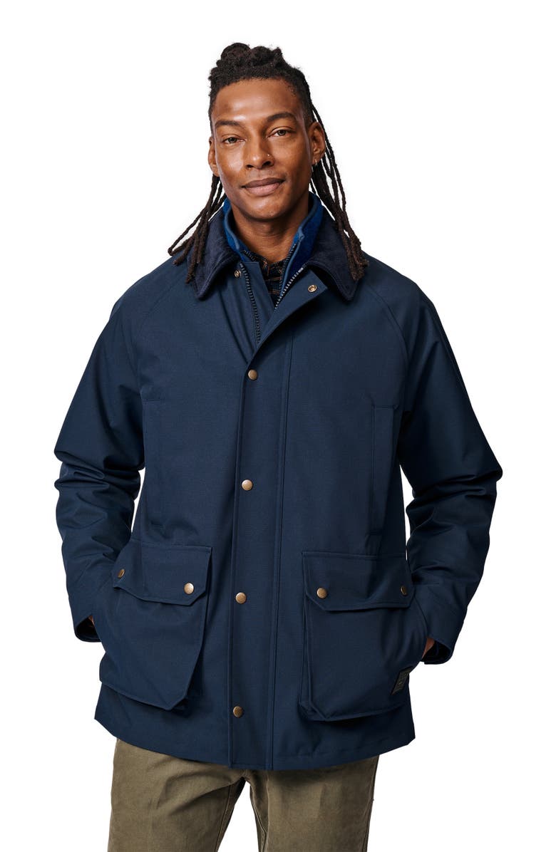 Aubin Derwent Long Sleeve Collared Barn Jacket, Alternate, color, Navy