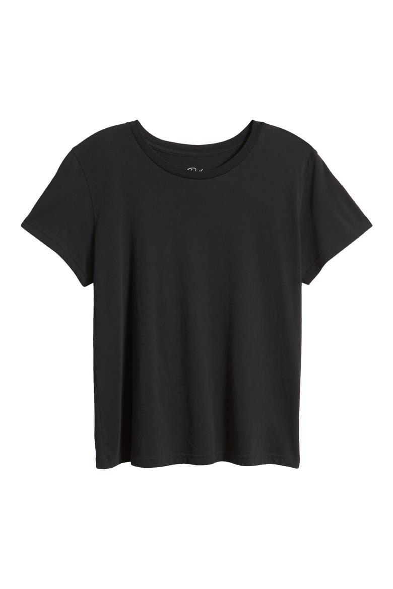 Classic Cotton Crewneck T-Shirt, Alternate, color, BLACK