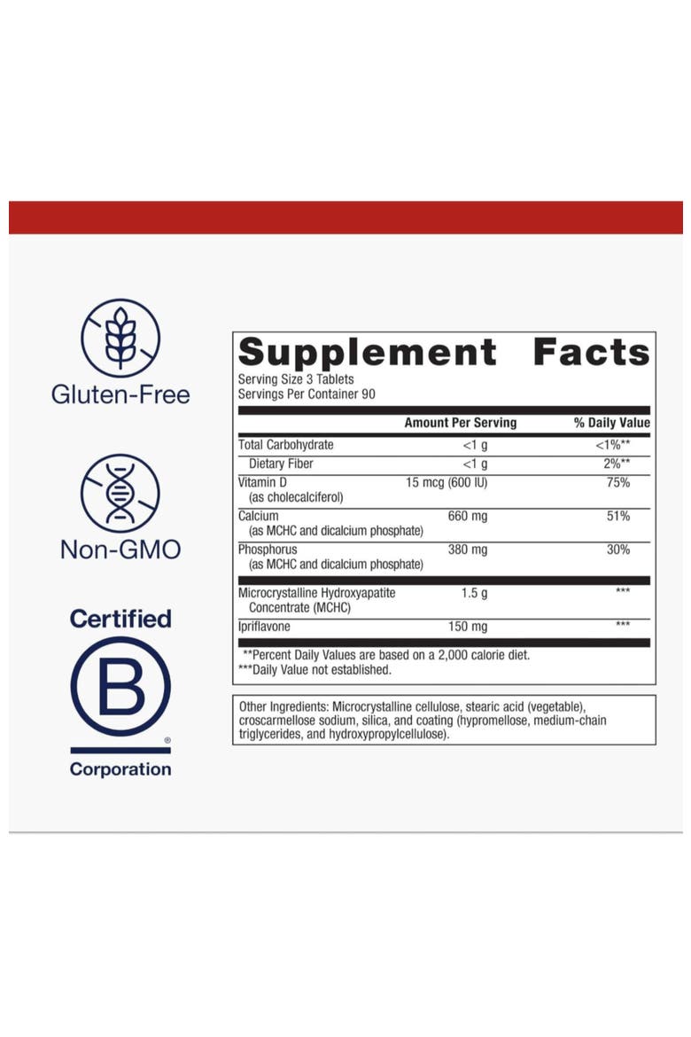Bone Builder Prime MCHC Calcium Complex Supplement 270 Tablets, Alternate, color, None
