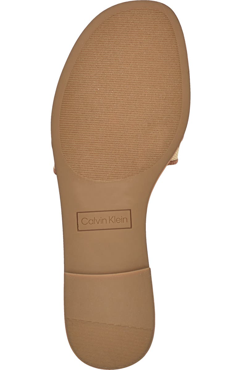 Calvin Klein Kendell Slide Sandal, Alternate, color, Natural/ Cognac
