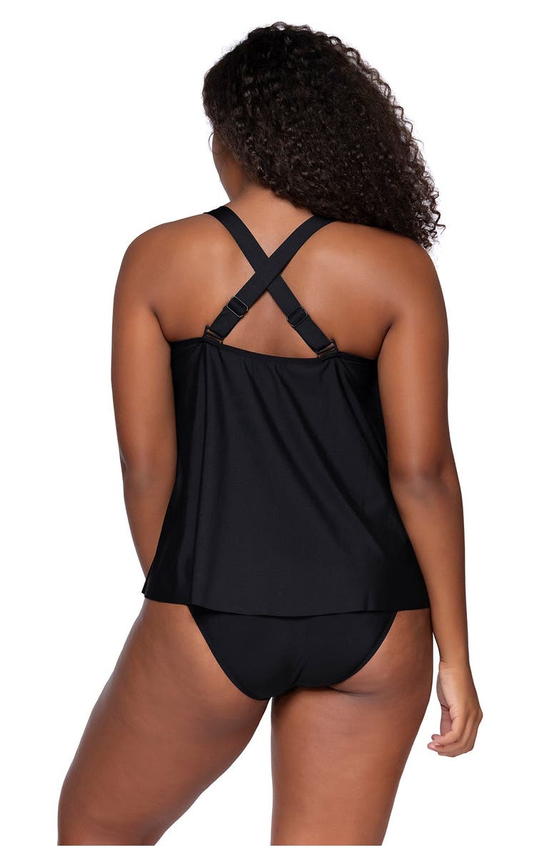Sunsets Escape Sadie Tankini Swimsuit Top, Alternate, color, Black