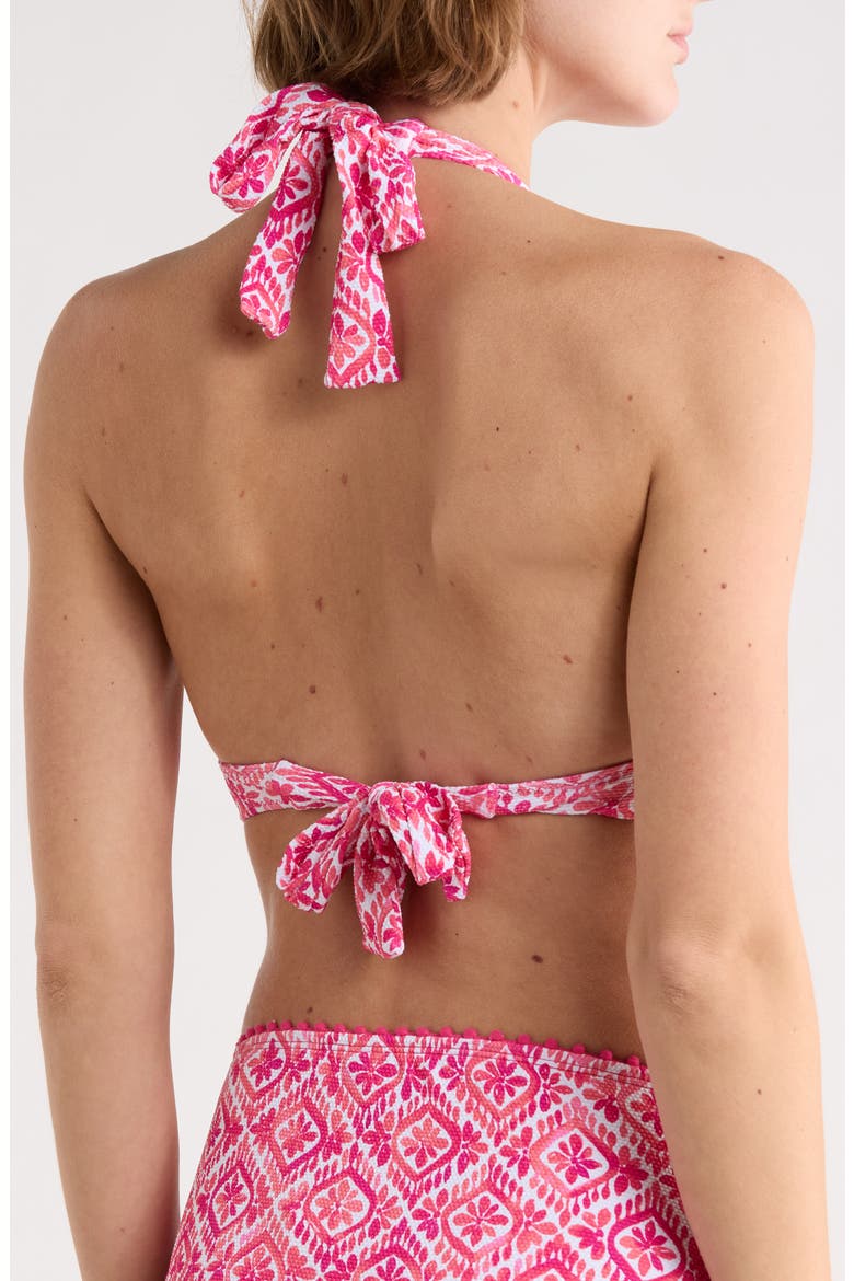 Island Cays Shell Beach Reversible Halter Bikini Top, Alternate, color, PASSION PINK