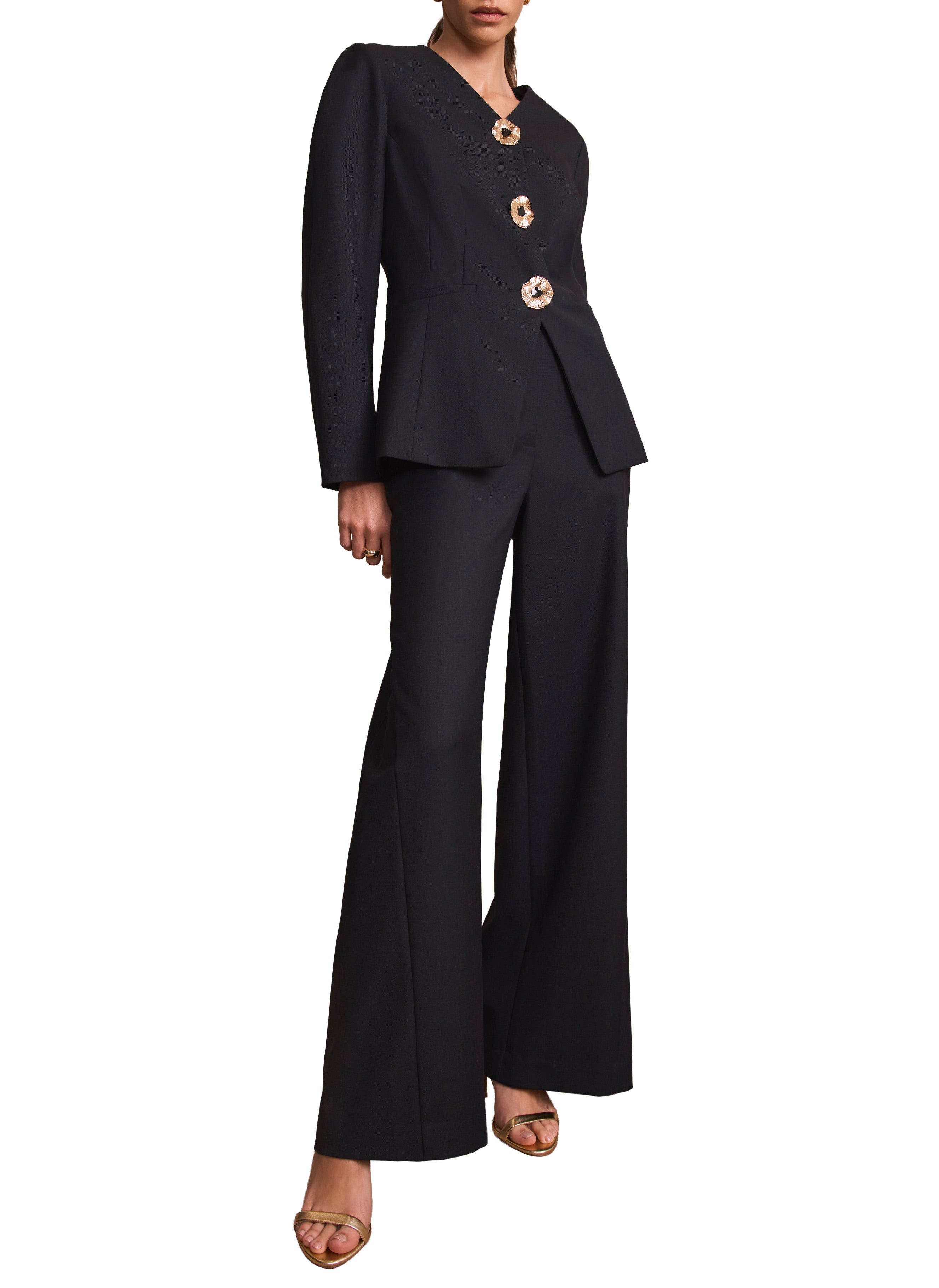 Wool Blend Sculpted Jacket - image 2